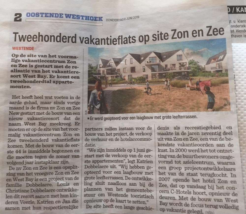 Artikel Krant van Westvlaanderen